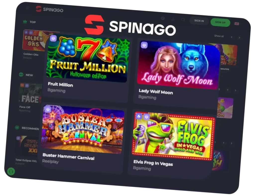 Spinago list of slots