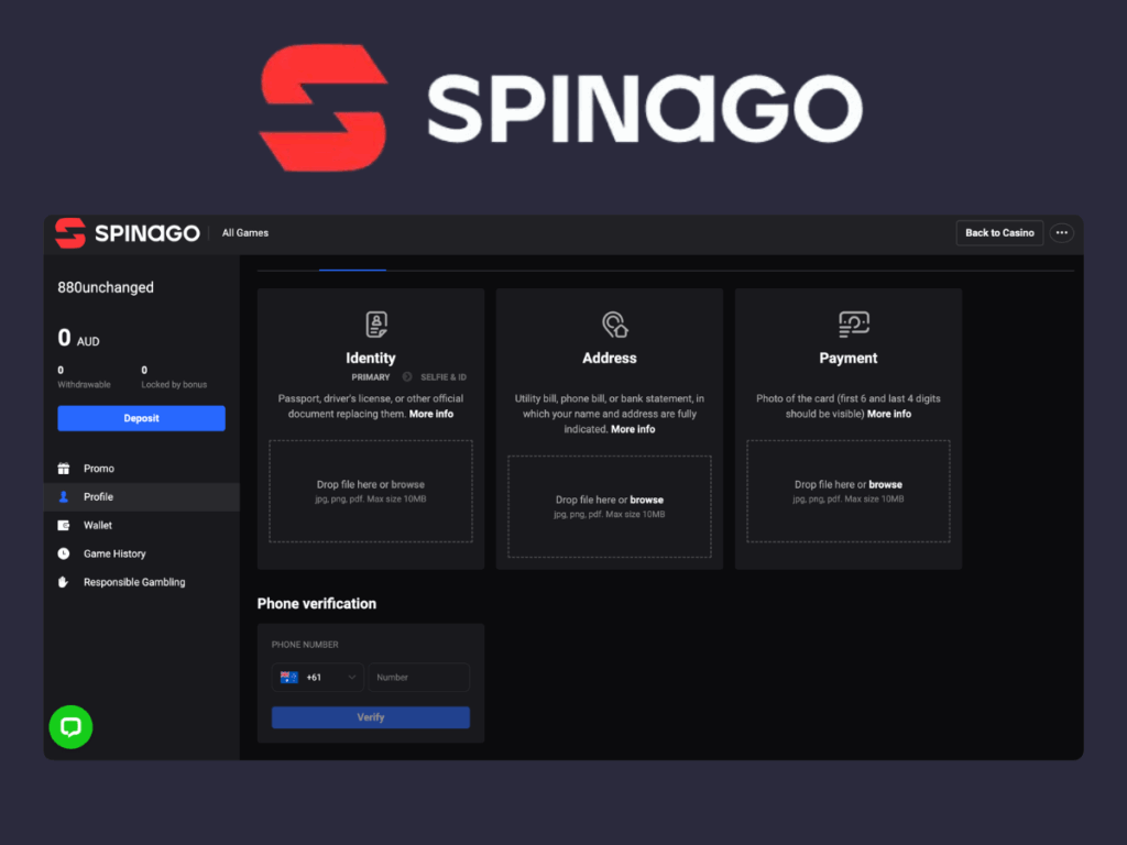 Spinago Account