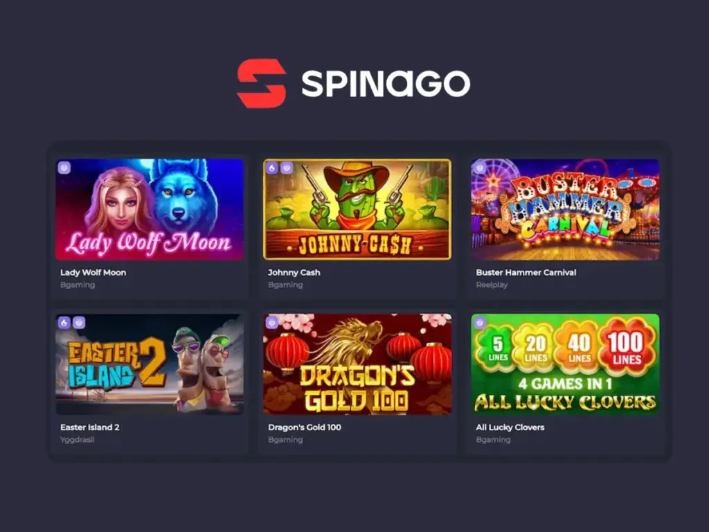 Spinago Slots List